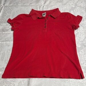 Anne Klein Red Polo Blouse Size M